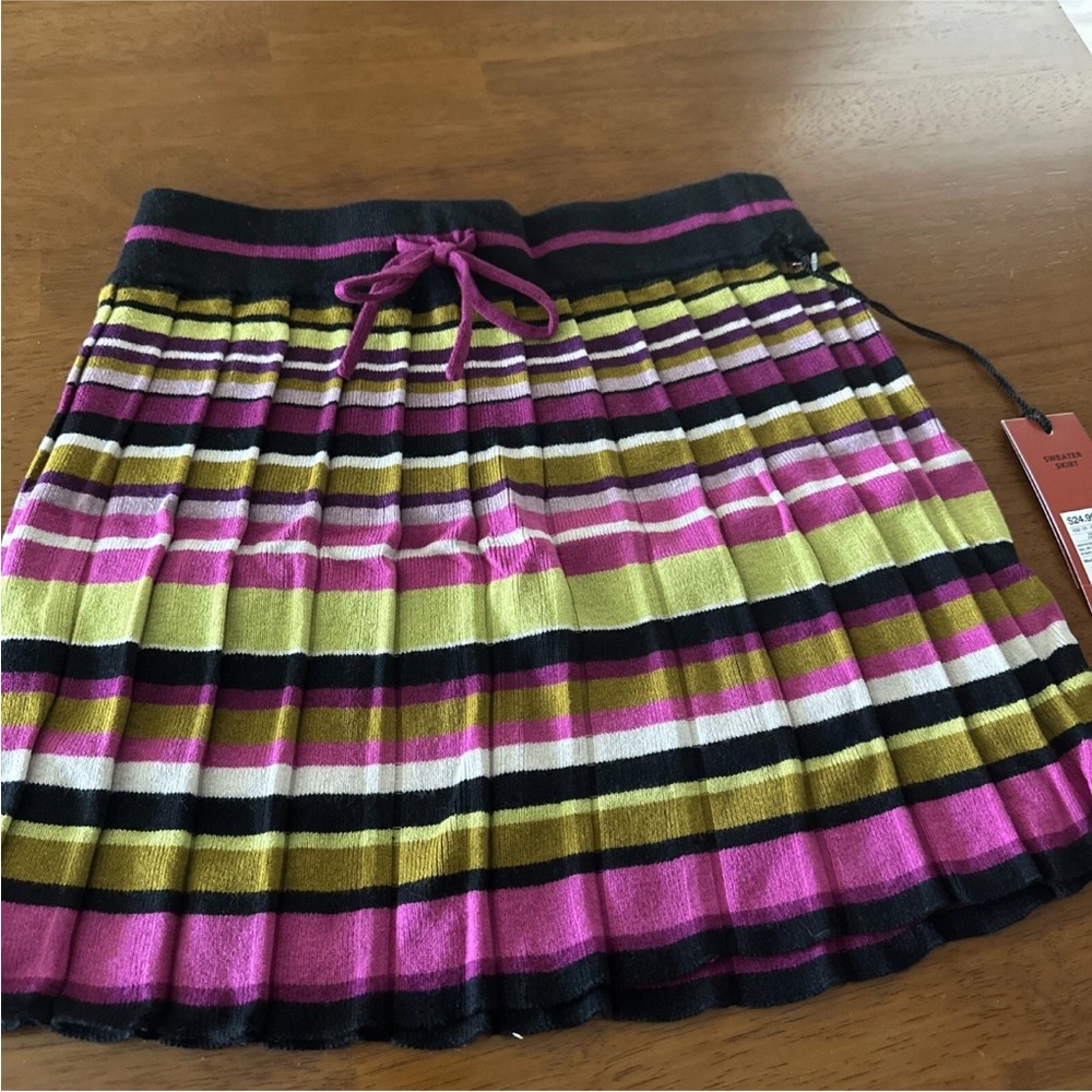 Striped Pink and Green Girl’s Skirt